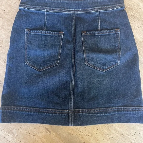 Loft Outlet Button Denim Mini Skirt - Picture 2 of 3